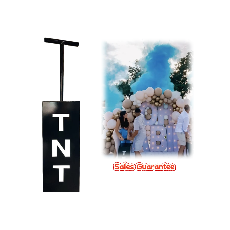 Confetti Cannon Tube - Zestaw do oznaczania płci dziecka TNT