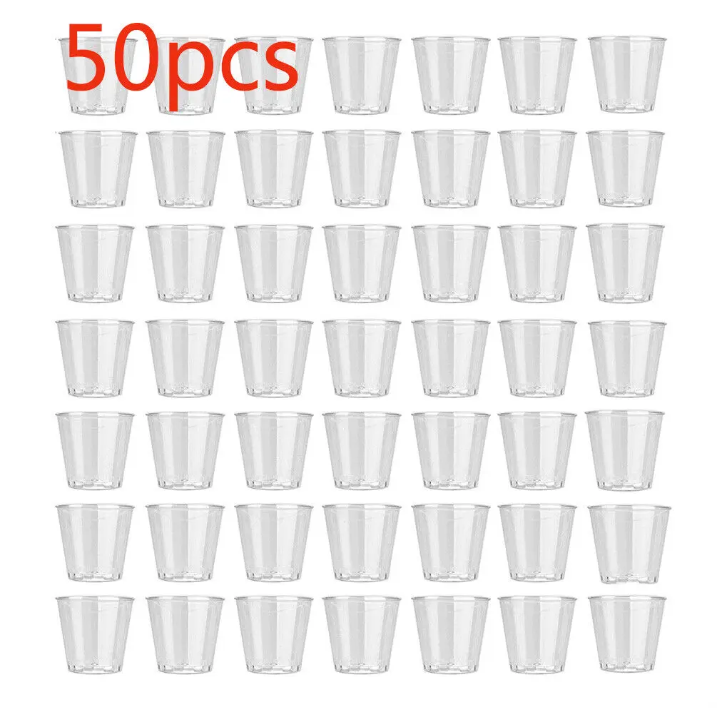 Plastic Cup 50Pcs - 35 ml 50 X przezroczysty plastikowy
