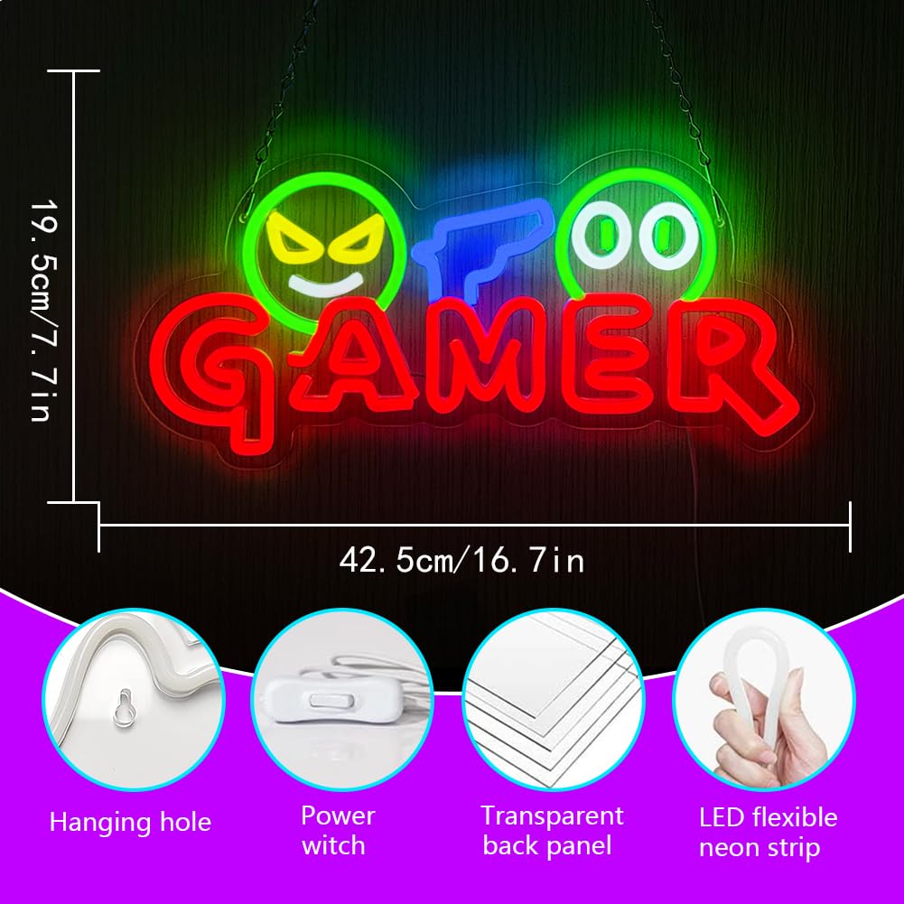 Neonowy Znak LED dla Graczy, K – Neon Sign Party recenzja i cena