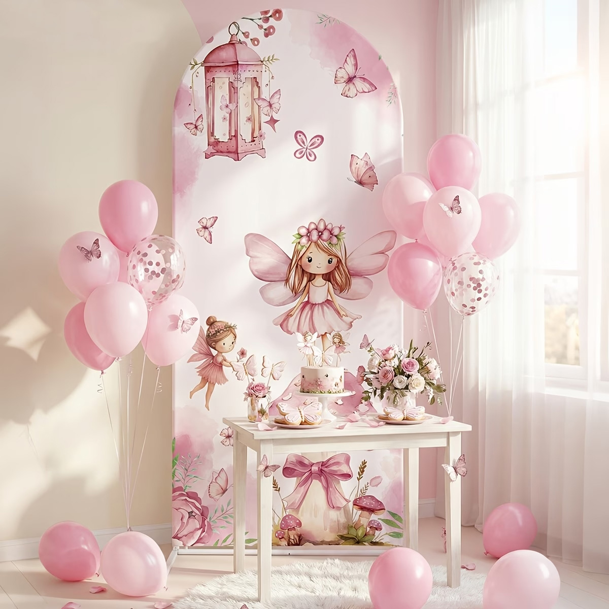 Tło z wróżkami i grzybami, sło – Dessert Table Backdrop recenzja i cena