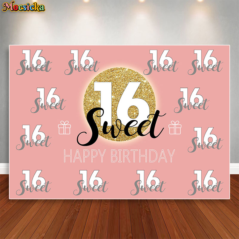 Tło na urodziny Sweet 16 Mocsi – Dessert Table Backdrop recenzja i cena