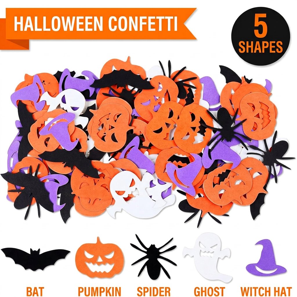 Dekoracje na imprezę halloween – Papercraft Supply Confetti recenzja i cena
