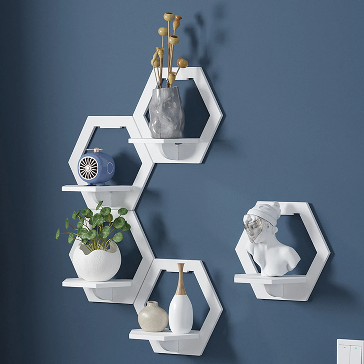 3Pcs Sześciokątna półka ścienn – Flower Wall Panel recenzja i cena