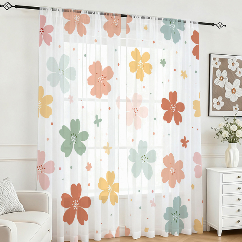 2 szt. Przezroczyste zasłony z – Flower Wall Panel recenzja i cena